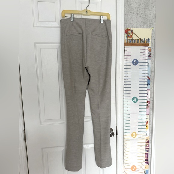 NWT ZARA Flare with cuts Women’s pants Medium Grey tan high rise - Picture 8 of 8